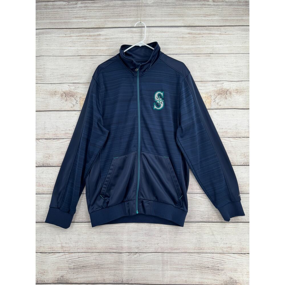 GIII‎ Carl Banks MLB Seattle Mariners Full Zip Jacket Adult L Navy Blue